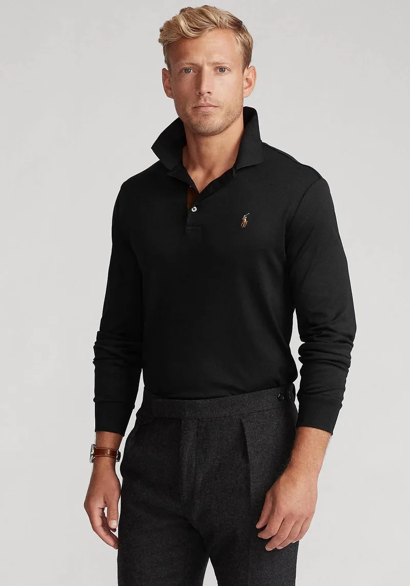 Polo Ralph Lauren Polo Μπλούζα της σειράς Soft Cotton Polo - 710671785 002 Black