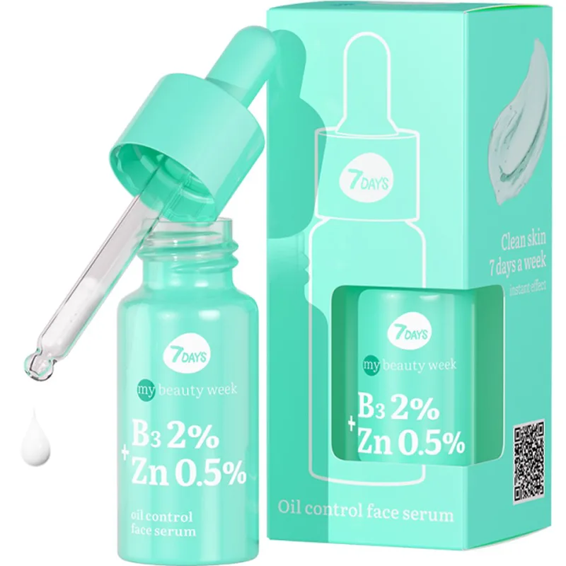 7DAYS Zinc & Vitamin B3 Oil Control Face Serum Ορός Προσώπου Καταπολέμησης & Ελέγχου της Λιπαρότητας 20ml