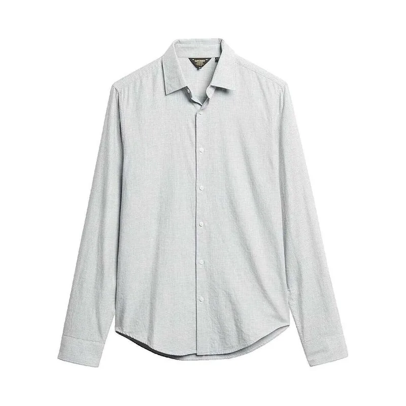Πουκάμισο με μακριά μανίκια Superdry Chemise manches longues Cotton Smart bleu marine