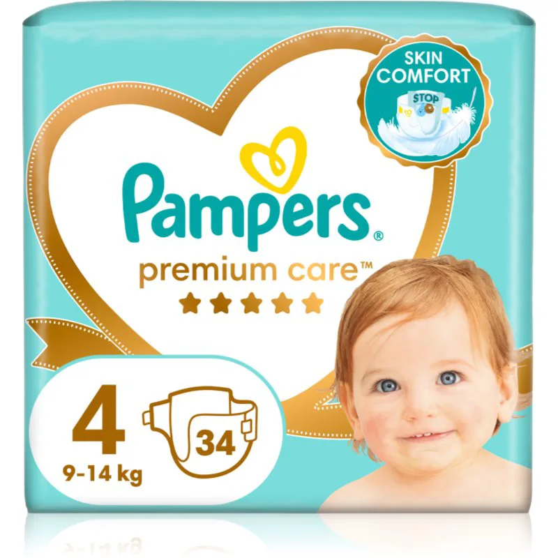 Pampers Premium Care Size 4 πάνες μίας χρήσης 9-14 kg 34 τμχ