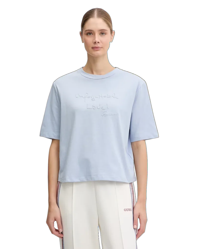 Guess Γυναικείο T-Shirt Sophie V6RI09I3Z14-G7HP Σιέλ