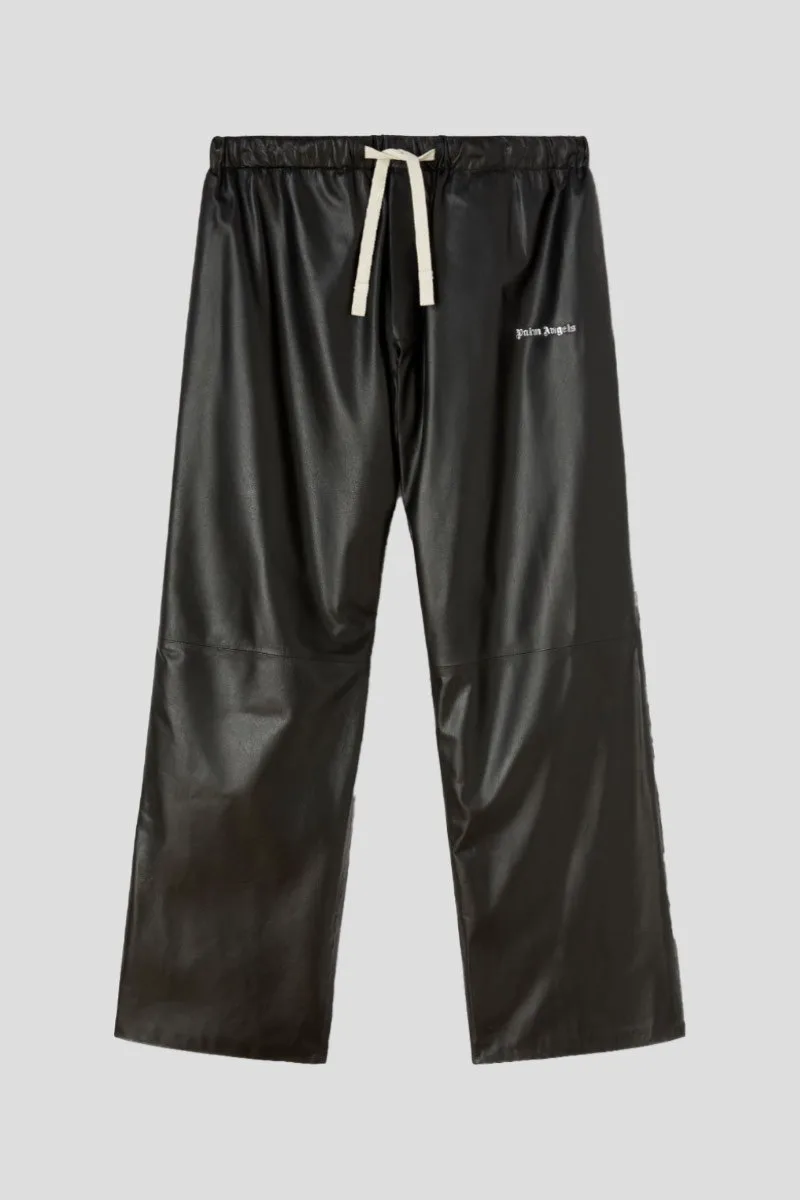 PALM ANGELS Ανδρικό Μαύρο Leather Pants