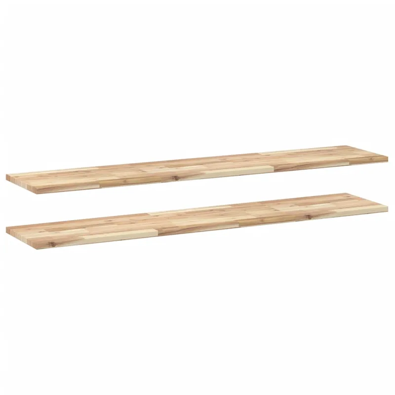 vidaXL Ράφια Κρεμαστά 2 Τεμ. 160x30x2εκ Ακατέργαστο Μασίφ Ξύλο Ακακίας