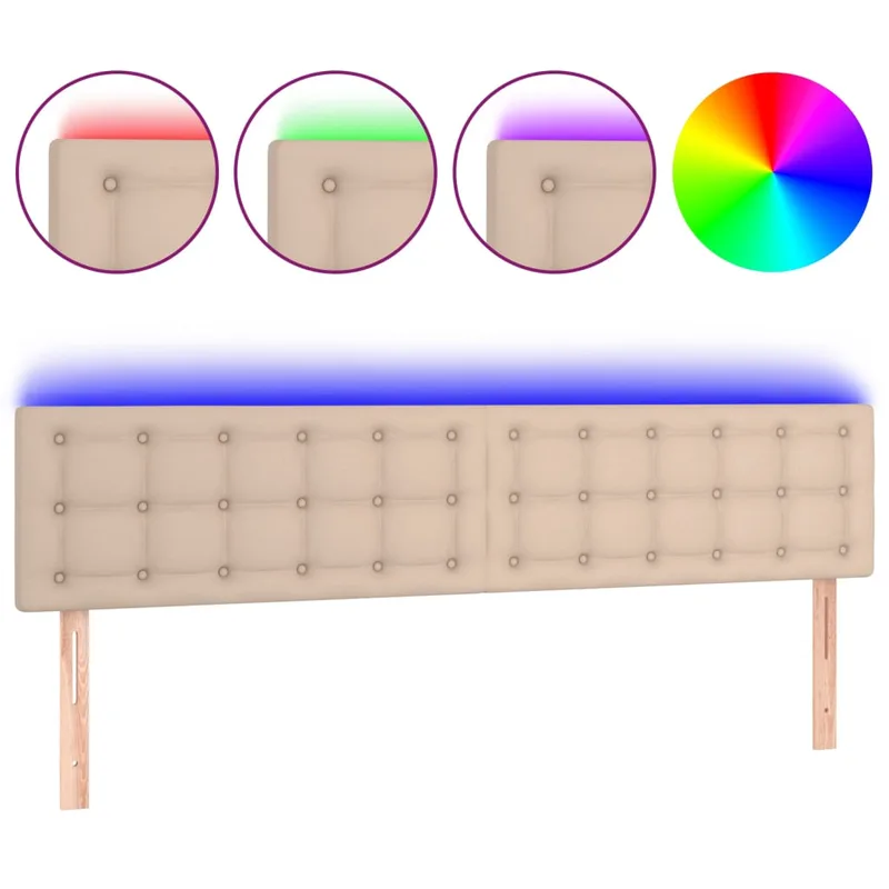 vidaXL Ξ�εφαλάΟ�ΞΉ Ξ�Ο�εβατιοΟ� LED Ξ�απουτσίνο 160x5x78/88 ΞµΞΊ. Συνθετ. Ξ”ΞΟ�ΞΌΞ±