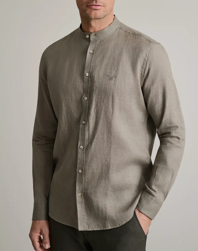 NAVY&GREEN ΠΟΥΚΑΜΙΣΟ MAO, COMFORT FIT 24NG.CR59/MAO.4-DARK EARTH Brown