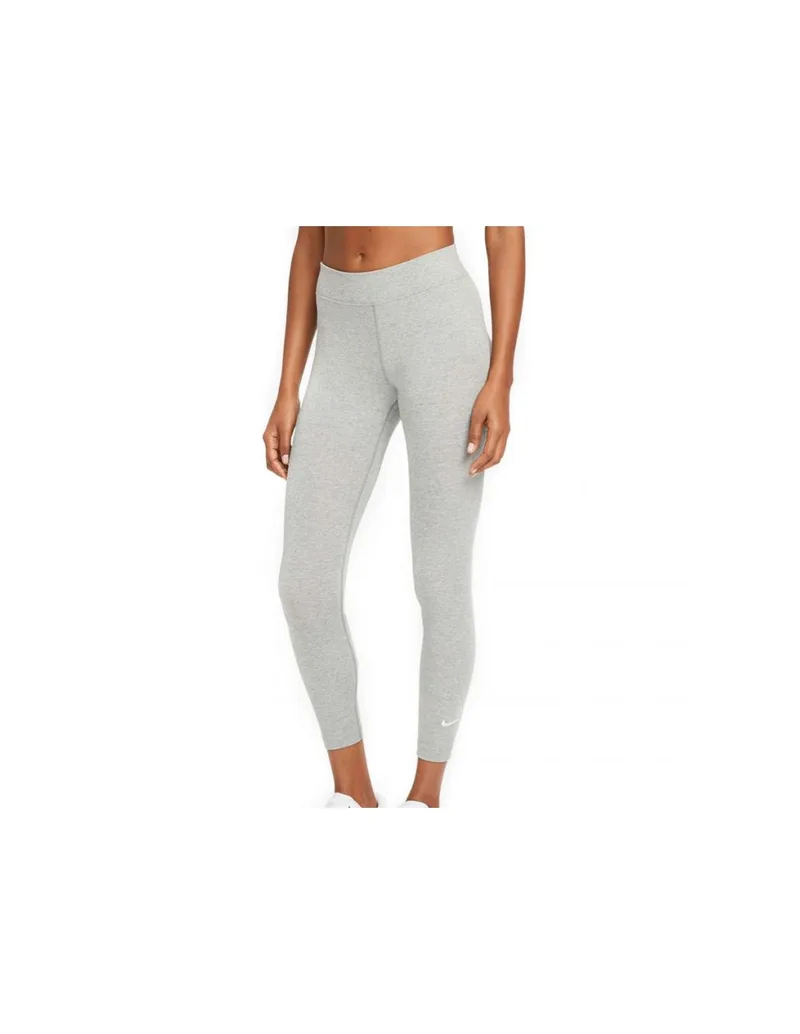 Nike Essentials Γυναικείο Cropped Κολάν Ψηλόμεσο Γκρι CZ8532-063