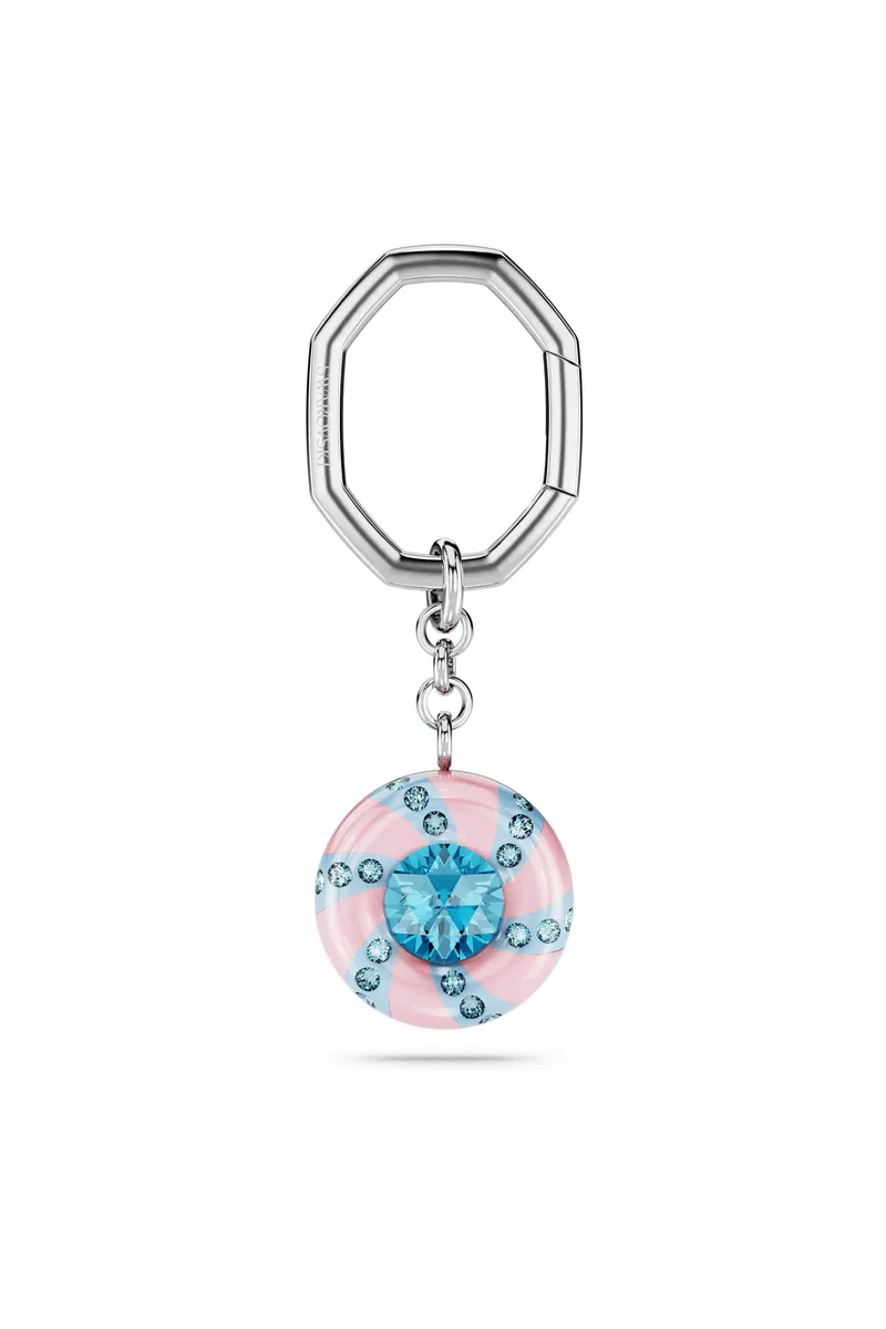 Swarovski γυναικείο μπρελόκ στρογγυλή κοπή, πολύχρωμο, επιμετάλλωση ροδίου "Dulcis" - 5713885