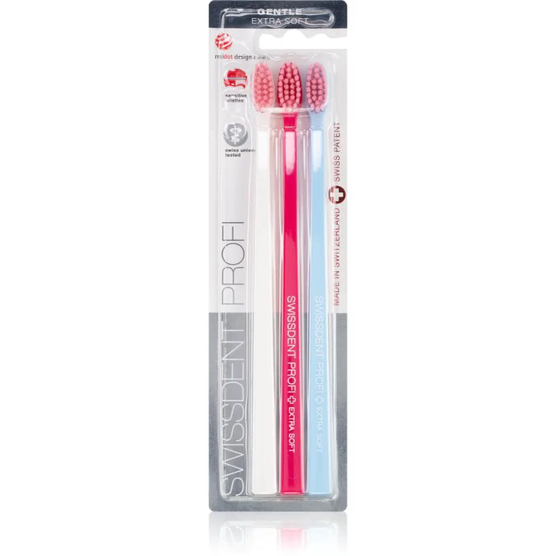 Swissdent Profi Gentle οδοντόβουρτσες έξτρα μαλακή 3 τμχ