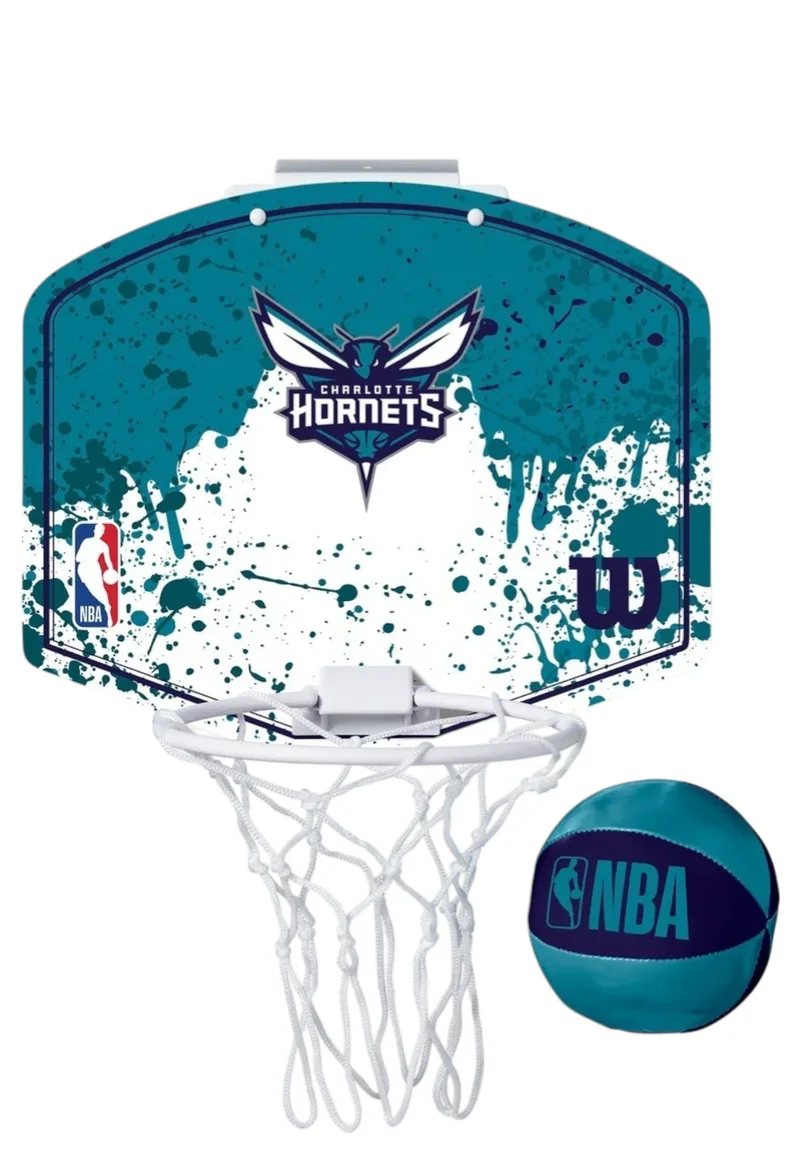 Μπασκέτα Wilson Μίνι NBA TEAM Mini Hoop Charlotte WTBA1302CHA-White/Blue