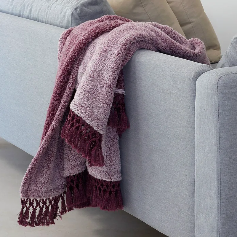 Κουβέρτα Sherpa-Γούνα Καναπέ 130x170εκ. Twiggy Amethyst Melinen 2000031901 (Ύφασμα: Sherpa) - MELINEN - 2000031901