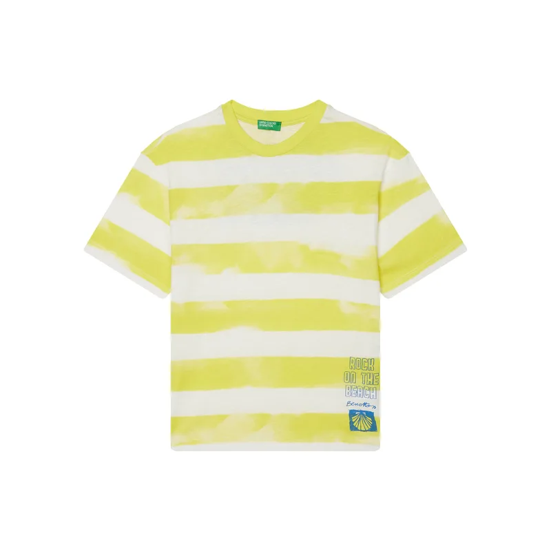United Colors Of Benetton T-Shirt 3SL3C10P5 Κίτρινο Oversize