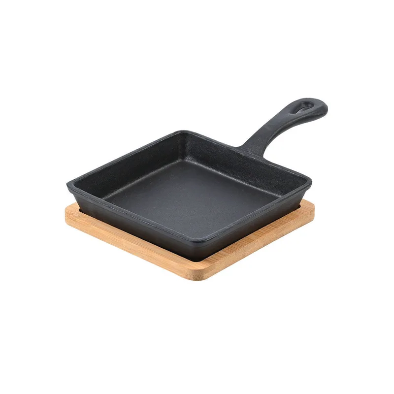 Estia Τηγάνι Σερβιρίσματος Iron Mantemenio 14Cm Με Βάση Bamboo