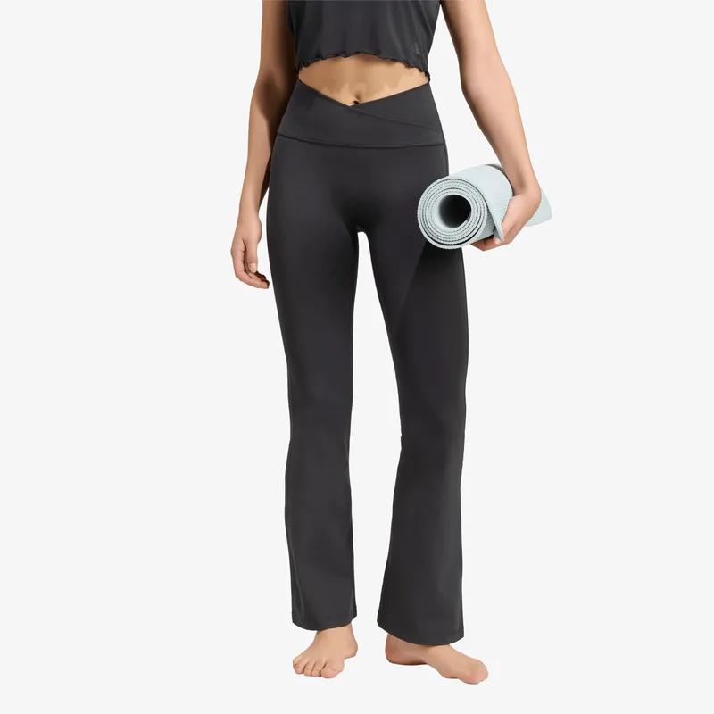 Κολάν adidas 3-Stripes Studio All Me Flare X-Over Leggings Black M