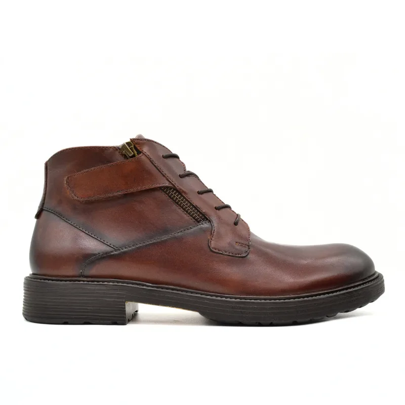 HAWKINS ΑΝΔΡΙΚΟ ΔΕΡΜΑΤΙΝΟ ΜΠΟΤΑΚΙ OMETTO SA4527 DK TAN