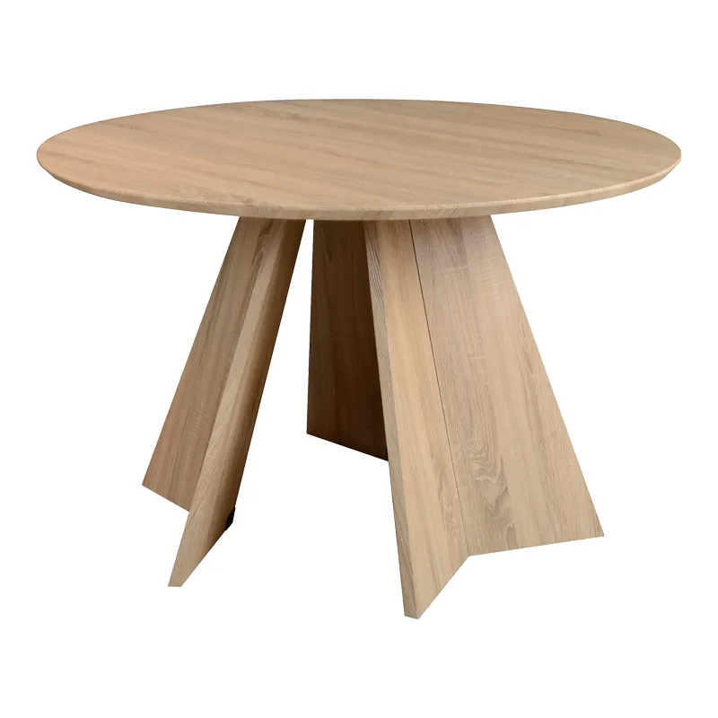 Τραπέζι Bibble pakoworld MDF σε φυσική απόχρωση Φ120x76εκ - PAKO WORLD - 357-000009