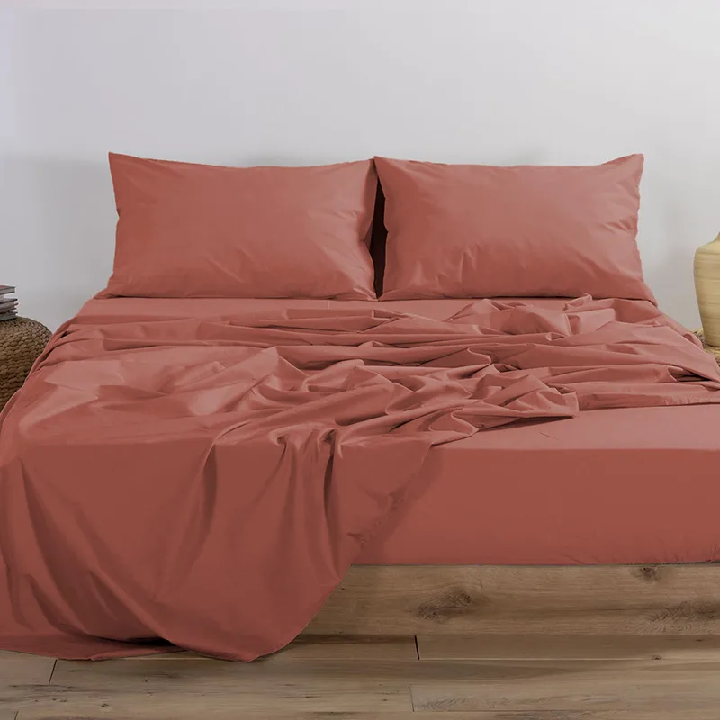 Σεντόνι Μεμονωμένο Διπλό 140X200+30 Nef Nef Basic 1217-Teracotta Με Λάστιχο (140x200+30)