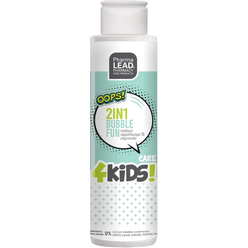 Pharmalead 4Kids 2in1 Bubble Fun Travel Size Παιδικό Αφρόλουτρο - Σαμπουάν με Άρωμα Πράσινο Μήλο 100ml