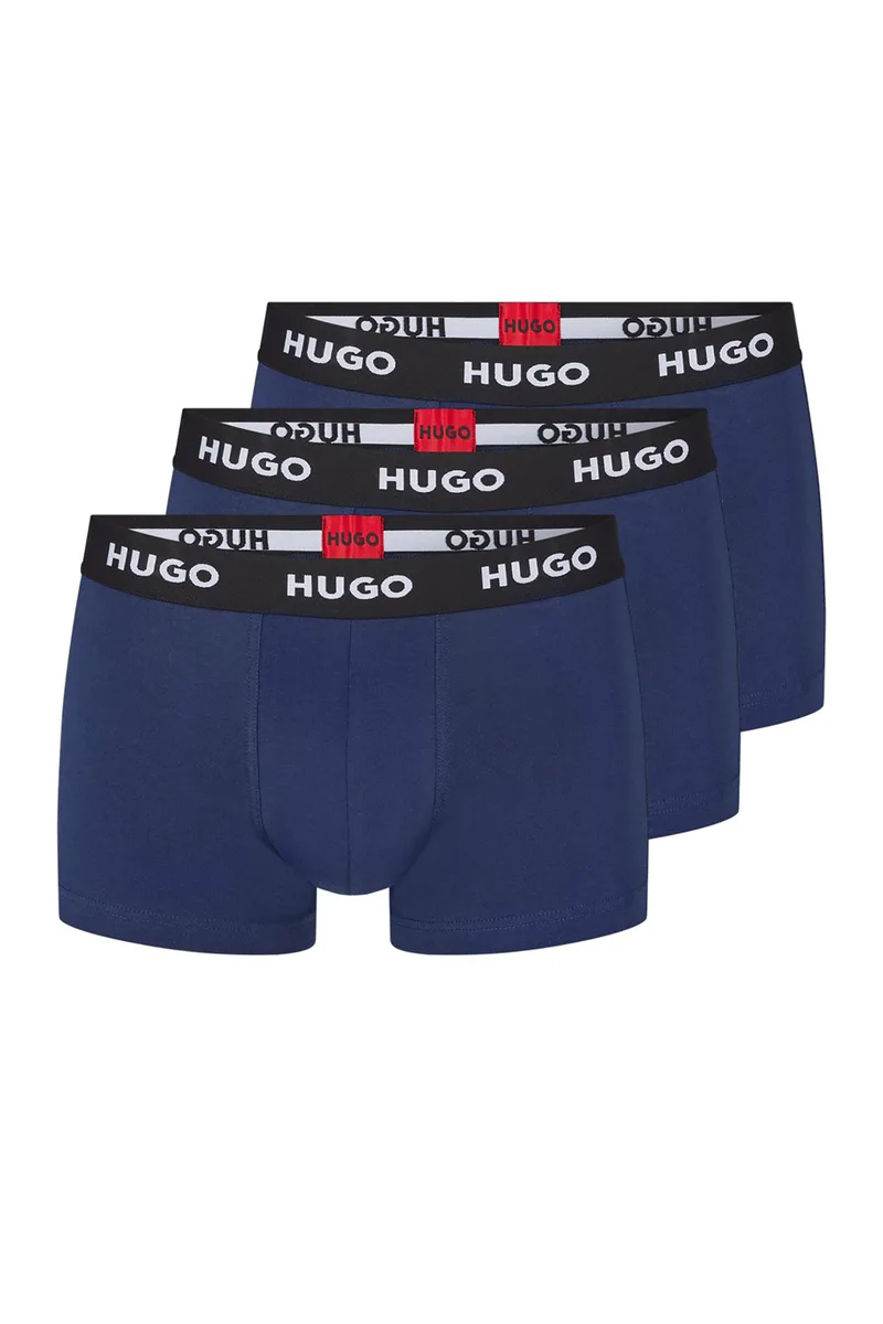 Hugo Boss ανδρικό σετ εσωρούχων trunk με logo print "Trunk" (3 τεμάχια) - 50469786 Σκούρο Μπλε