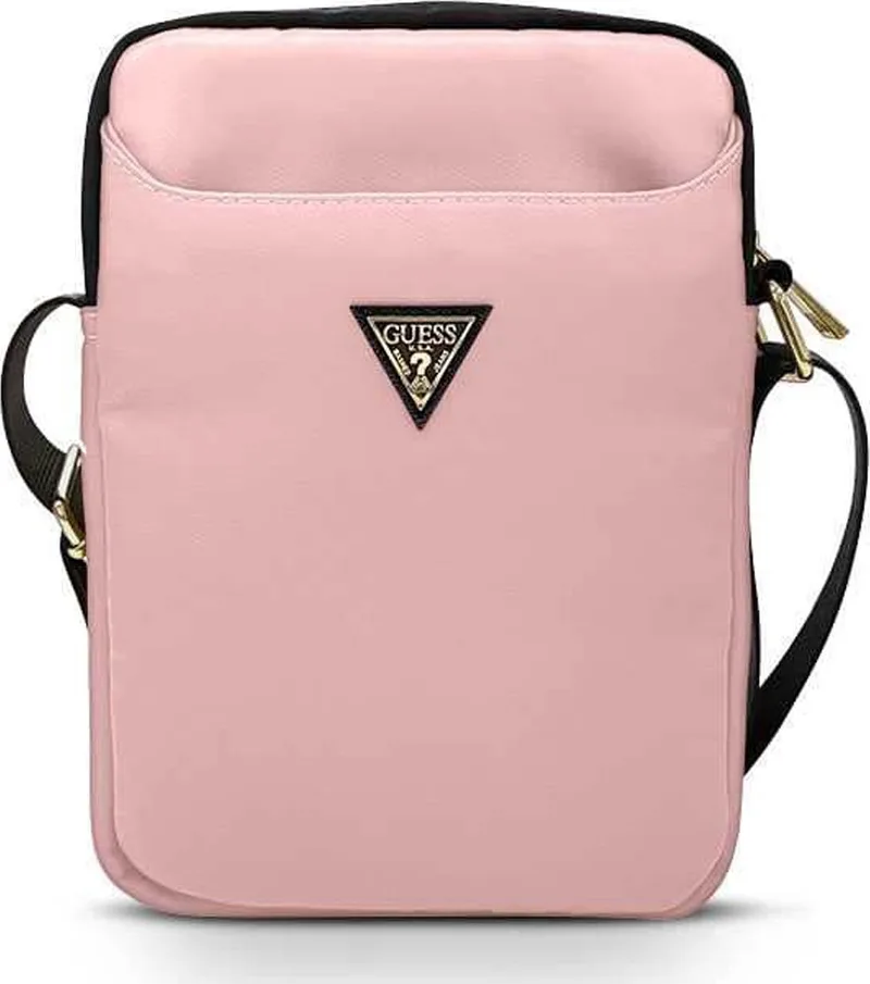 Guess Triangle Logo Tablet Bag - Universal Τσάντα Μεταφοράς Tablet 8" - Light Ροζ (GUTB8NTMLLP)