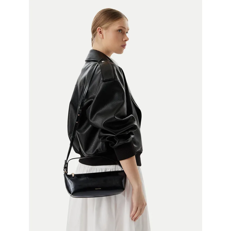 Τσάντα Calvin Klein Foil Logo Glossy LV04F3738G Μαύρο