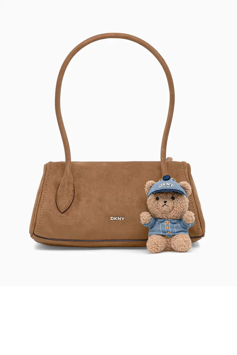 DKNY ΤΣΑΝΤΑ ΩΜΟΥ AMELIE MD BOWLING BA ΑΠΟΣΠΩΜΕΝΟ ΜΠΡΕΛΟΚ LOGO ΚΑΦΕ