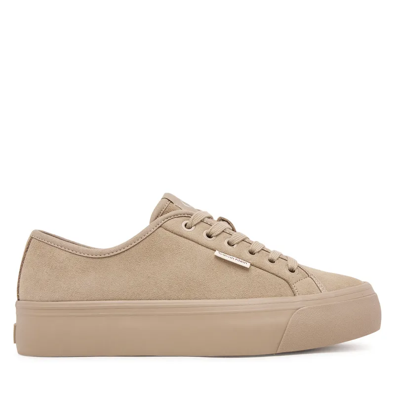 Αθλητικά Calvin Klein Vulc Flatf Lace Up Sue/Wl Ck YW0YW02000 Μπεζ