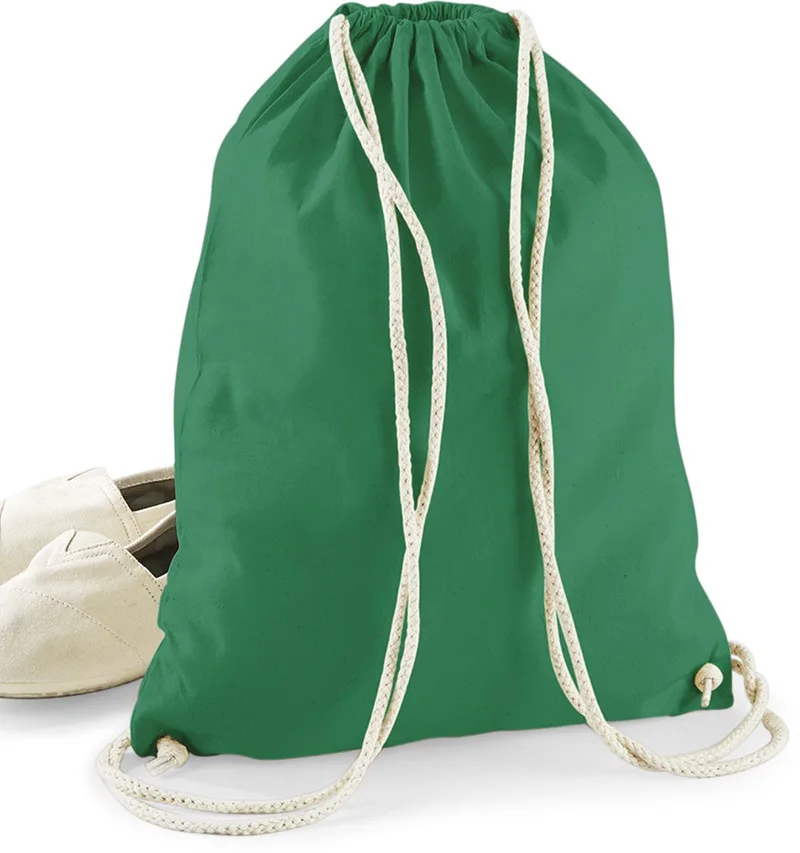 Βαμβακερός Σάκος με Κορδόνι W110 Westford Mill Kelly Green