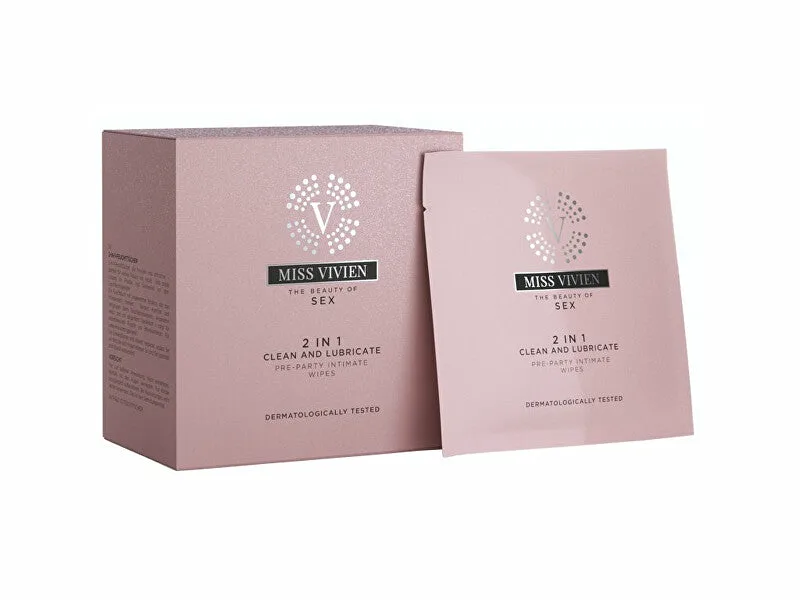 Miss vivien 2 in 1 Pre-party intimate wipes 10 x 6 ml