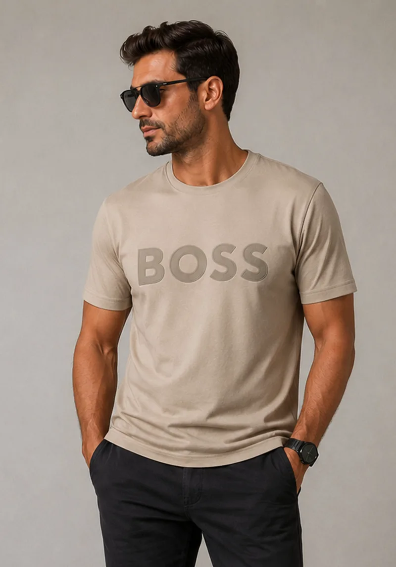 BOSS Jersey της σειράς TS Structure Logo - 50566883 334 Light Pastel Green