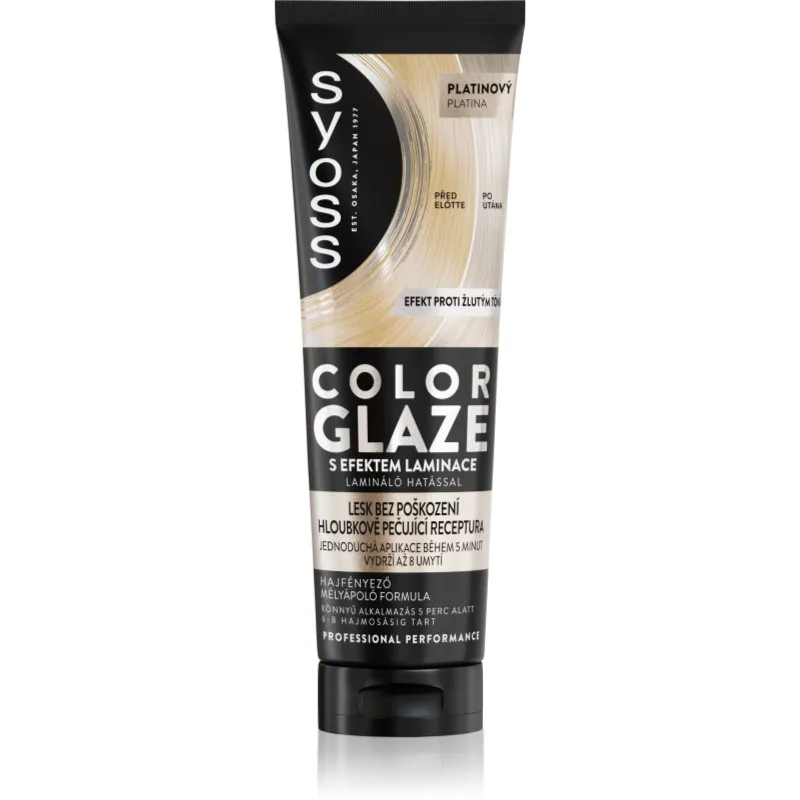 Syoss Intense Glaze Color βαφή για τα μαλλιά με χρώμα για λάμψη απόχρωση Platinum 130 ml