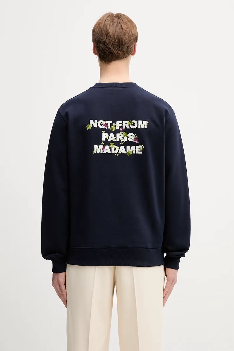 Drôle de Monsieur μπλούζα ανδρική βαμβακερή Vine Embroidered Slogan