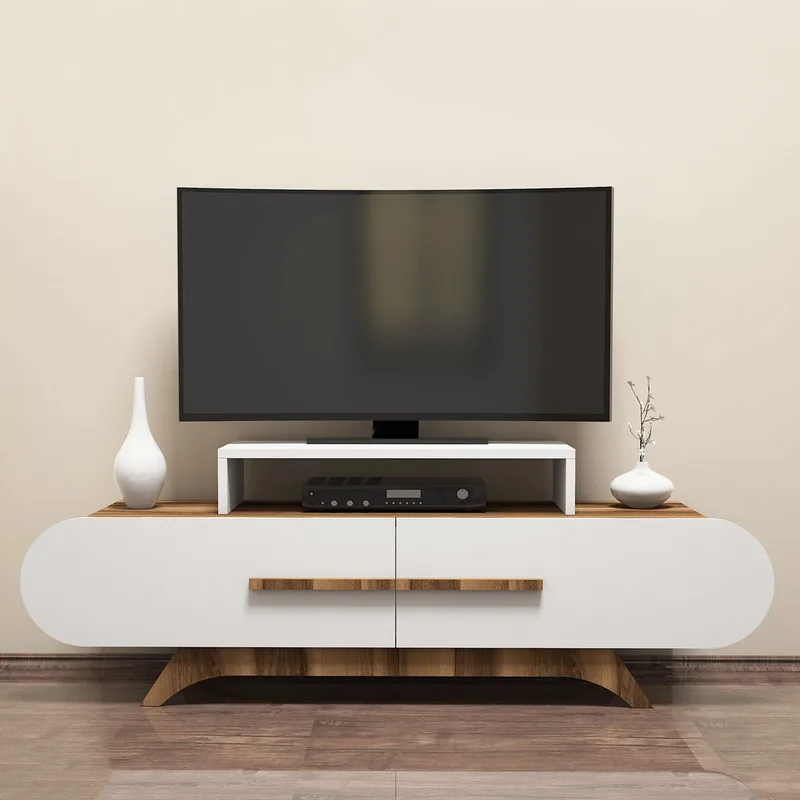 Βάση Τηλεόρασης Rose - Walnut, White 845Hct3049 (145x49,8x36,8)