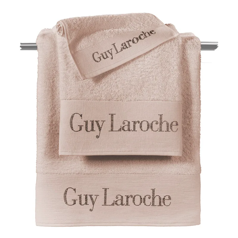 Πετσέτες Μπάνιου (Σετ 3 Τμχ) Guy Laroche Futura Old Ροζ
