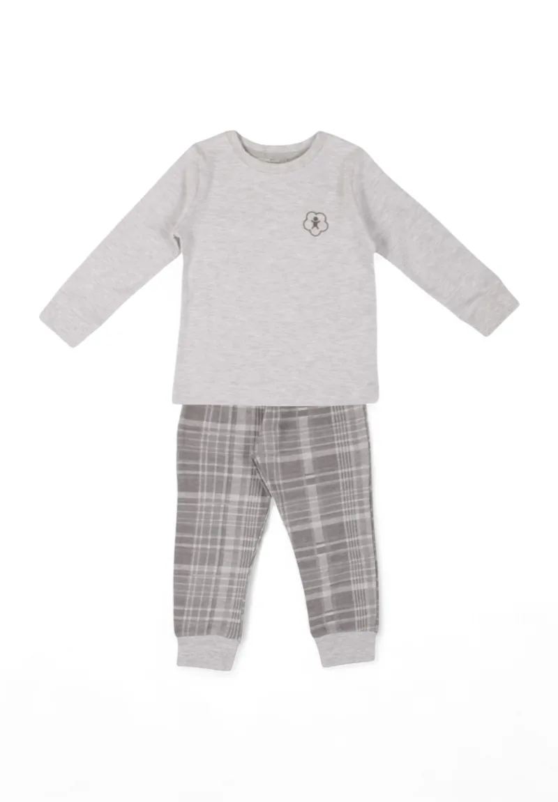 Πιτζάμα παιδική Biorganic καρό παντελόνι Comfort 59655