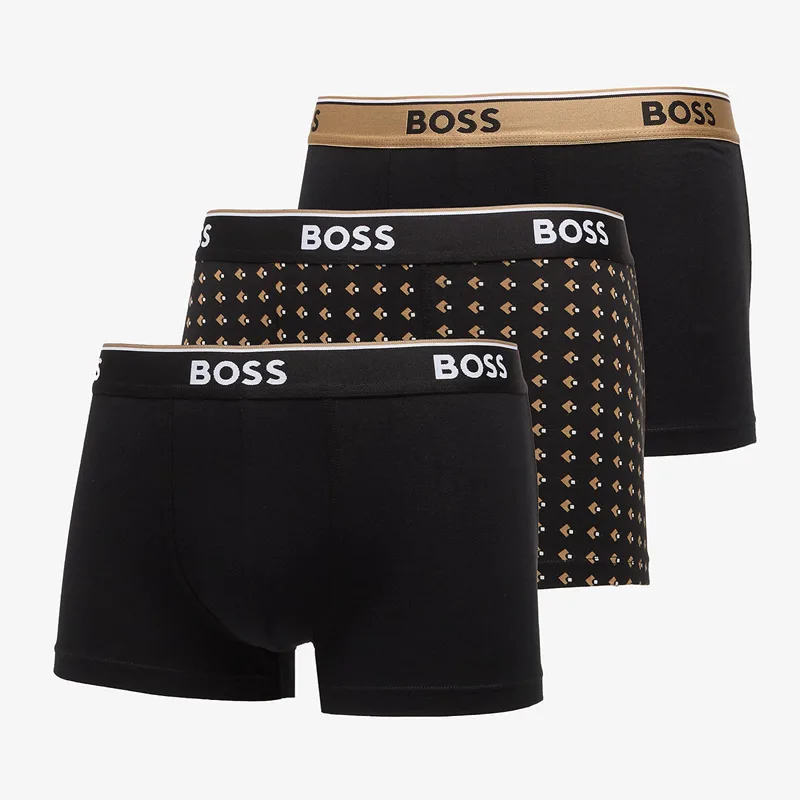 Μπόξερς Hugo Boss Trunk 3-Pack Power Desig Μπεζ XL