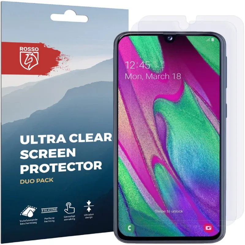 Μεμβράνη Προστασίας Samsung Galaxy A40 Κόκκινο Ultra Clear Screen Protector Οθόνης 2 Τεμάχια - Clear (8719246183546)
