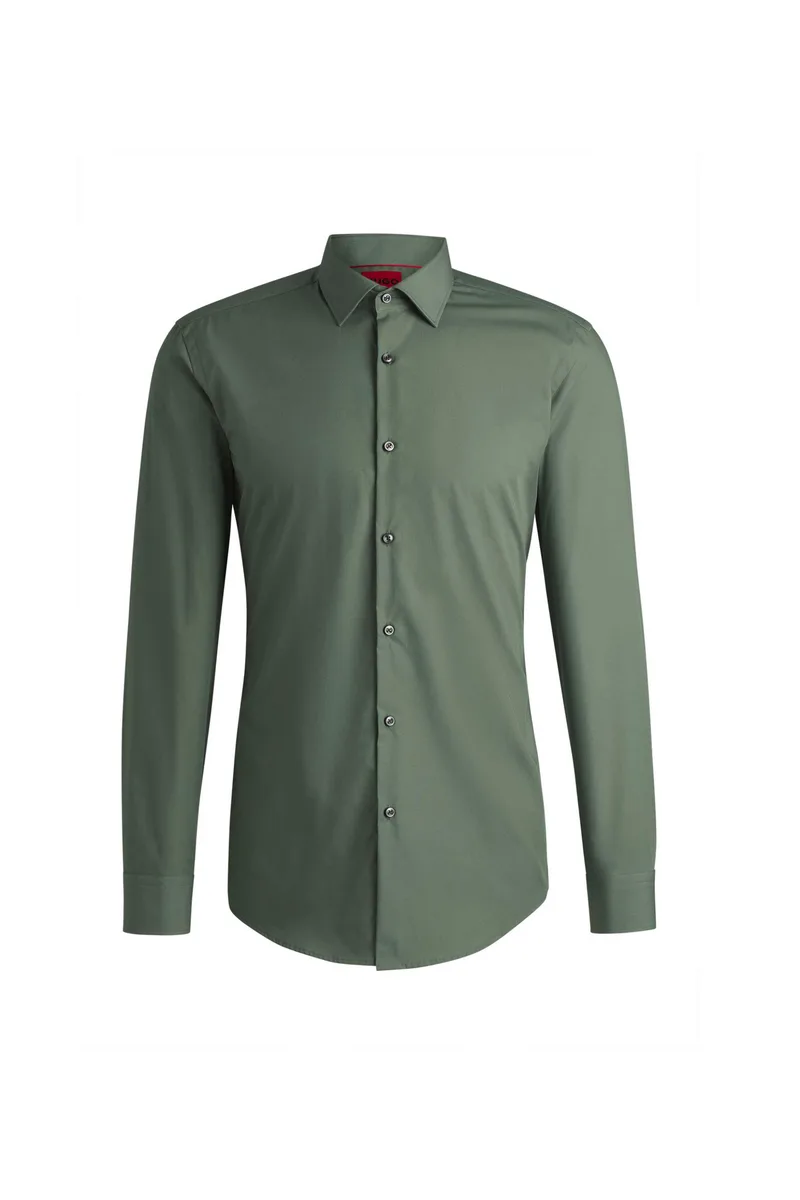 Hugo Boss ανδρικό πουκάμισο μονόχρωμο "C-Jenno" - 50289499 Βεραμάν