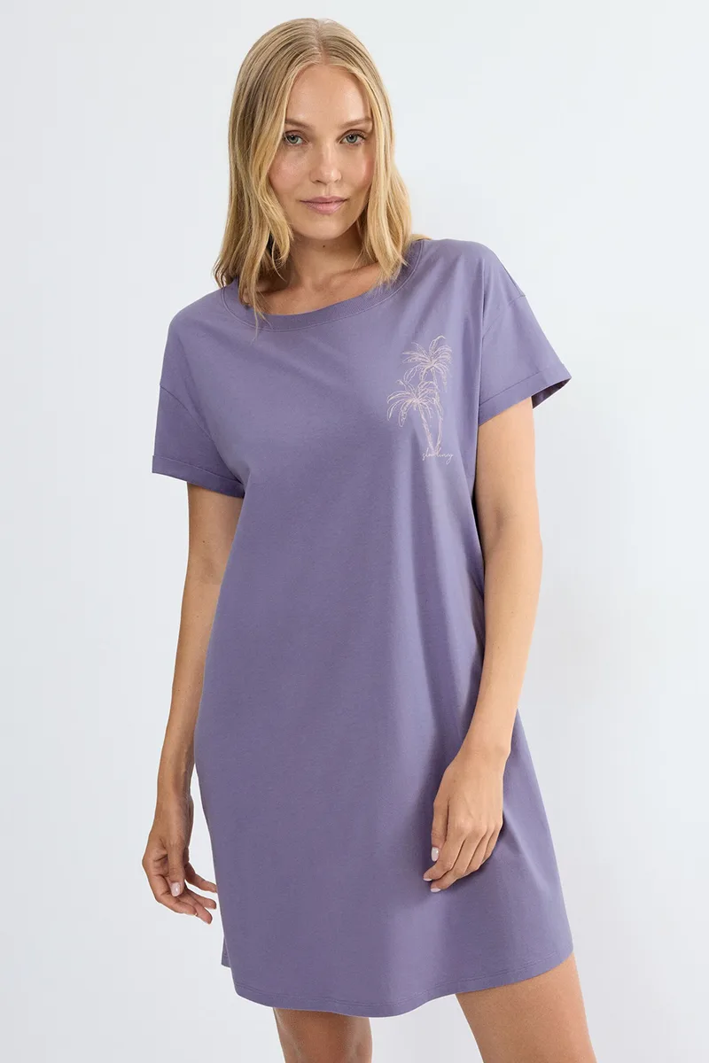 Triumph γυναικείο κοντομάνικο βαμβακερό νυχτικό Nightdresses NDK X-10221117-3595