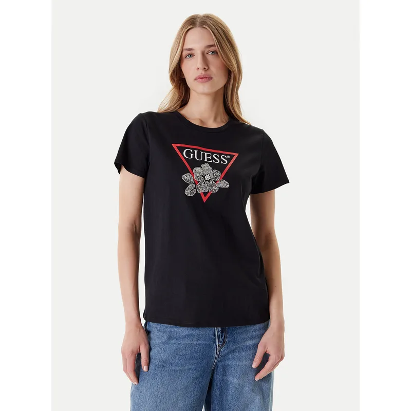Guess T-Shirt W5YI38 I3Z14 Μαύρο Regular Fit