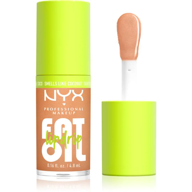 NYX Professional Makeup Fat Oil Lip Drip Έλαιο για τα χείλη απόχρωση Coconut Cutie 4.8 ml