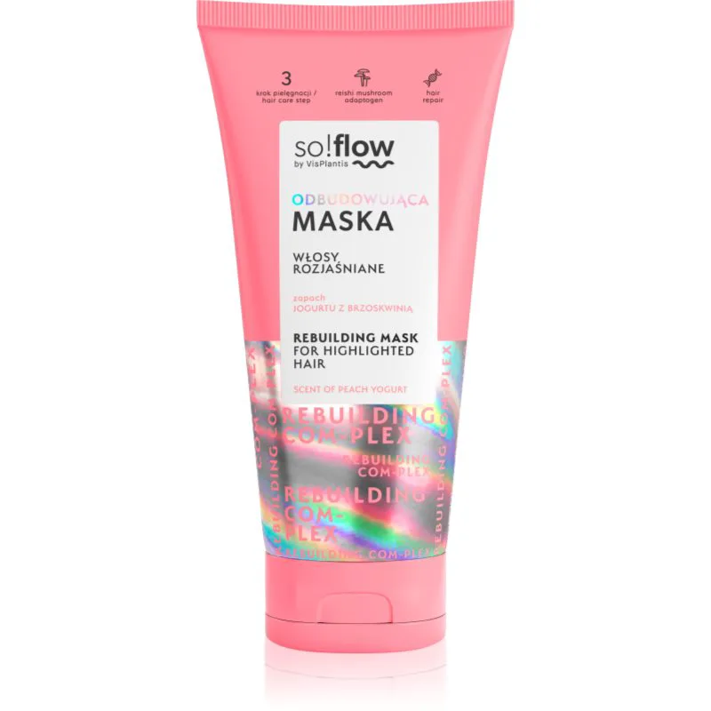 so!flow Rebuilding Com-Plex Mask For Highlighted Hair αναγεννητική μάσκα για τα μαλλιά για ξεβαμμένα μαλλιά 200 ml