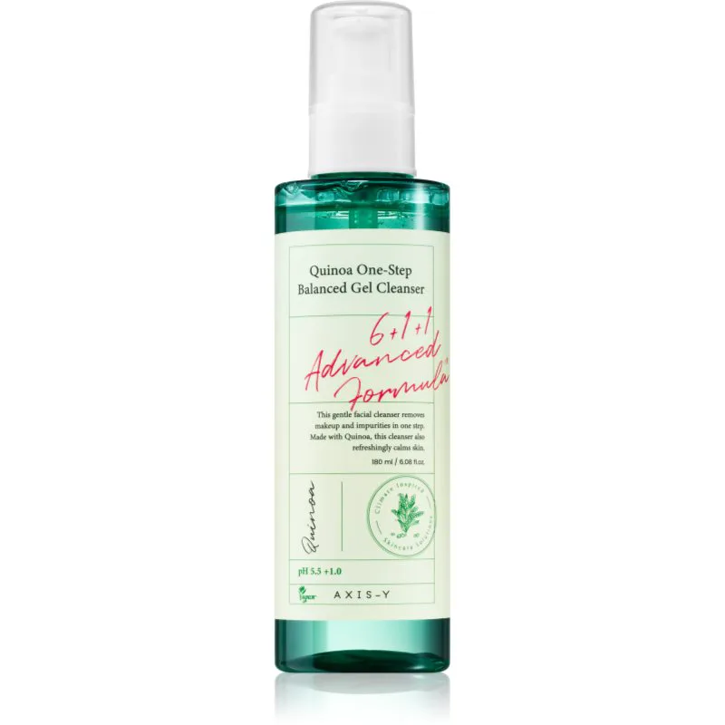 AXIS-Y 6+1+1 Advanced Formula Quinoa One-Step Balanced Gel Cleanser καθαριστικό τζελ ντεμακιγιάζ για ευαίσθητη επιδερμίδα 180 ml