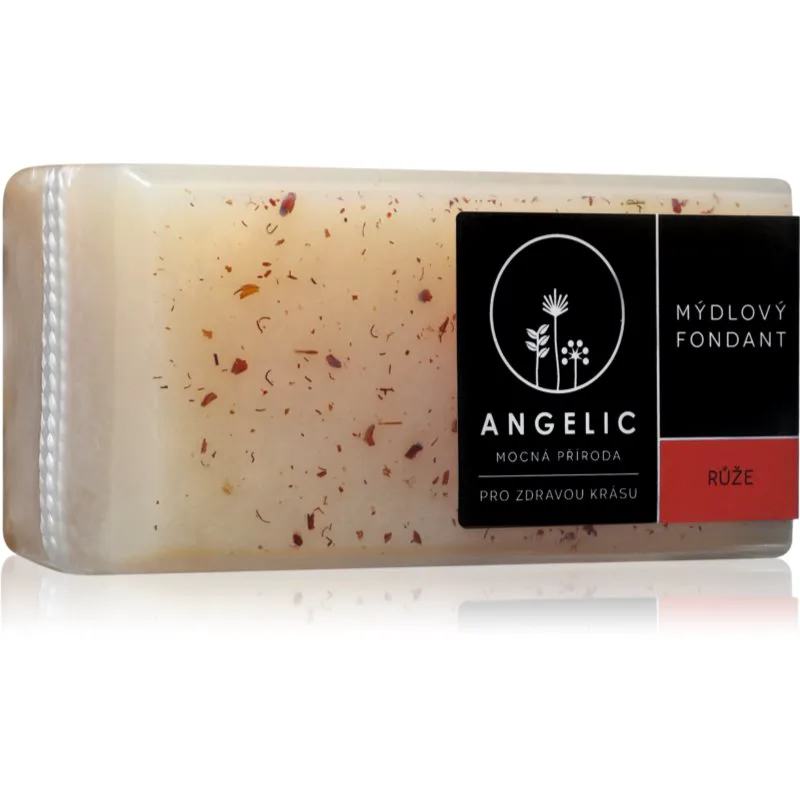 Angelic Soap fondant Růže έξτρα απαλό φυσικό σαπούνι 200 γρ