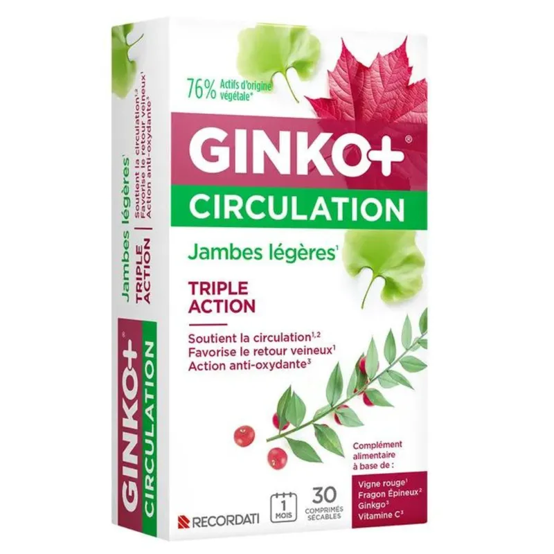 Ginko+ Leg Circulation Light 30 tablets