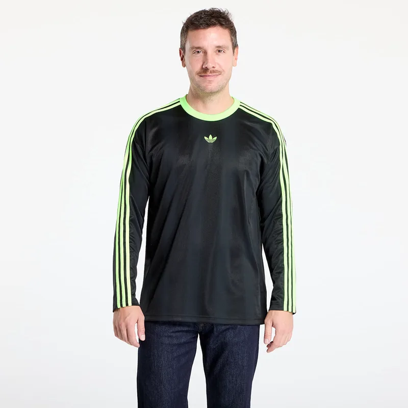 T-shirt adidas Jacquard Longsleeve Jersey Black/ Siggnr L