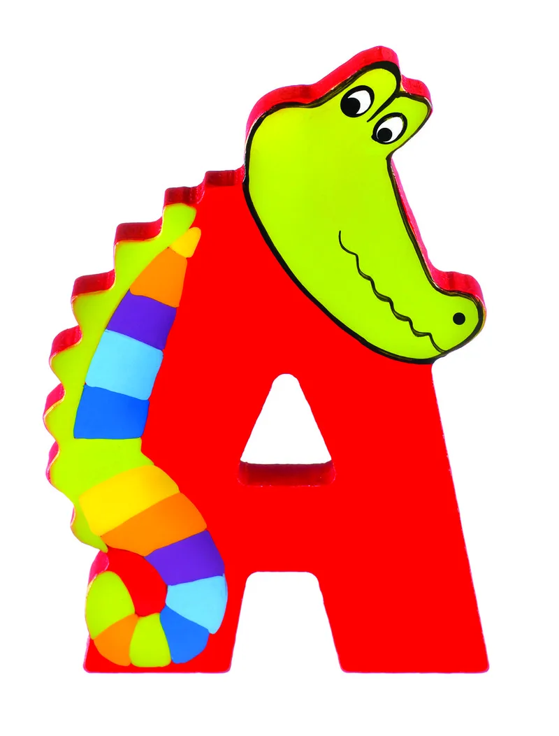 Ξύλινο Γράμμα A Alphabet Letters Πορτοκαλί Tree Toys