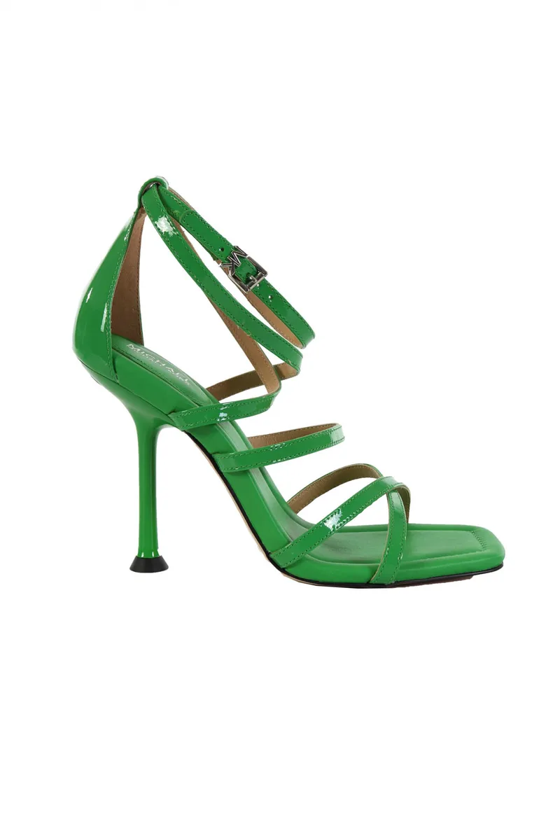 MICHAEL KORS ΠΑΠΟΥΤΣΙΑ ΠΕΔΙΛΑ ΙΜΑΝΙ STRAPPY LOGO ΠΡΑΣΙΝΟ