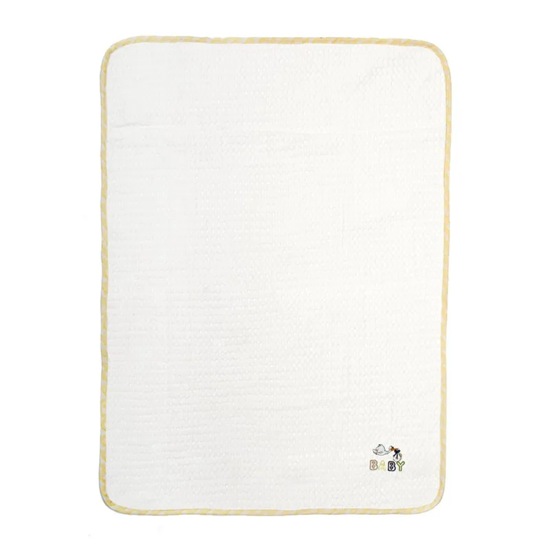 Κουβέρτα Πικέ Αγκαλιάς (80x110) Dimcol 193 White-Yellow