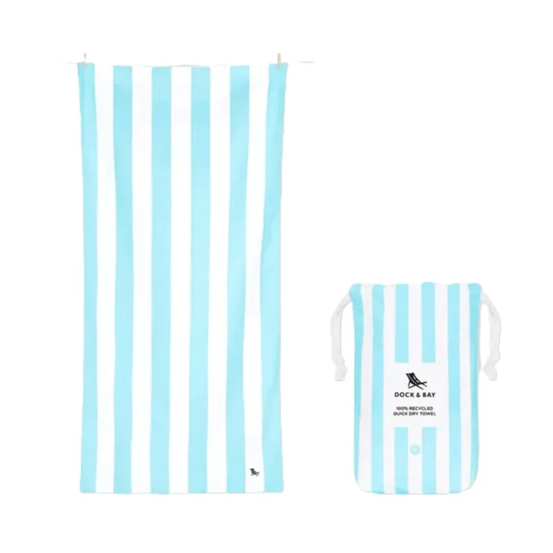Dock & Bay Quick Dry Beach Towel Cabana - Tulum Blue L (160x90cm)