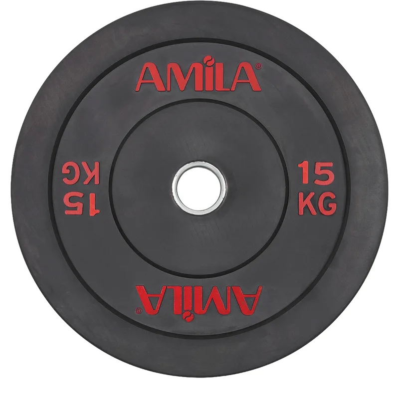 Δίσκος Amila Black R Bumper 50mm 15kg